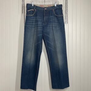 Unified Women’s Medium Wash Blue High Waisted Wide Leg Jeans Size 34